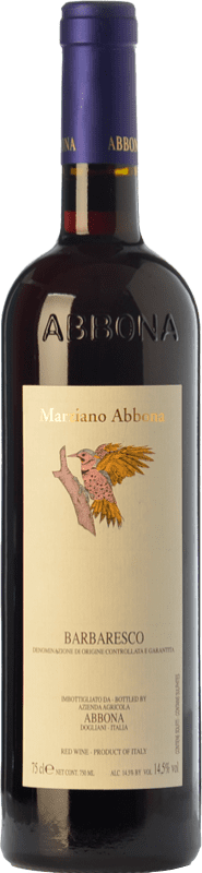37,95 € Envío gratis | Vino tinto Abbona D.O.C.G. Barbaresco Piemonte Italia Nebbiolo Botella 75 cl