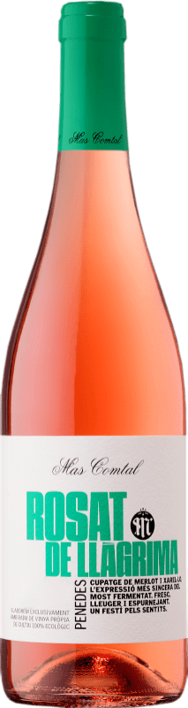 13,95 € Free Shipping | Rosé wine Mas Comtal Rosat de Llàgrima D.O. Penedès Catalonia Spain Merlot Bottle 75 cl