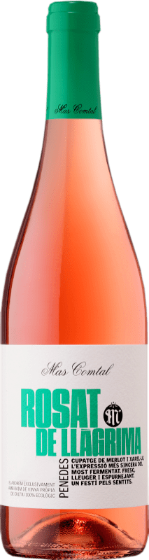8,95 € 免费送货 | 桃红葡萄酒 Mas Comtal Rosé — 桃红葡萄酒, Lágrima — 自流酒 D.O. Penedès 加泰罗尼亚 西班牙 Merlot — 梅洛 Eco — 生态 有机 天然 75 cl
