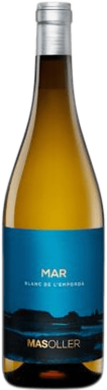 16,95 € Spedizione Gratuita | Vino Bianco Mas Oller Mar D.O. Empordà Catalogna Spagna Malvasia, Picapoll Bottiglia 75 cl
