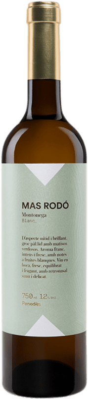 10,95 € Envio grátis | Vinho branco Mas Rodó Montonega D.O. Penedès Catalunha Espanha Parellada Garrafa 75 cl