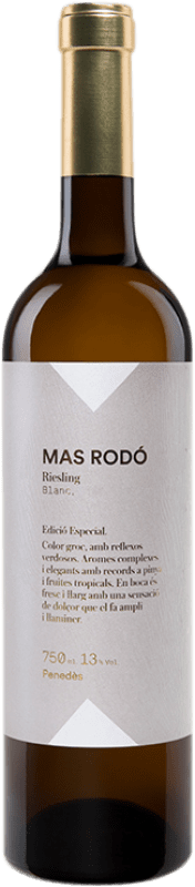 27,95 € Spedizione Gratuita | Vino bianco Mas Rodó Riesling Crianza D.O. Penedès Catalogna Spagna Parellada, Riesling Bottiglia 75 cl