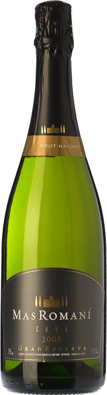 10,95 € Envoi gratuit | Vin Mousseux Blanc Mas Romaní Brut Nature Grande Réserve D.O. Cava Catalogne Espagne Macabeo — Macabeu, Xarel·lo, Chardonnay, Parellada Bouteille 75 cl