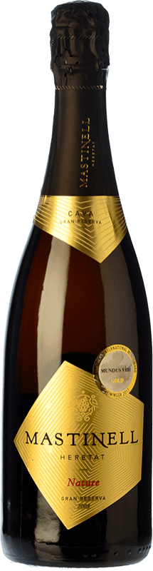 18,95 € Free Shipping | White sparkling MasTinell Real Heretat Brut Nature Grand Reserve D.O. Cava Catalonia Spain Macabeo, Xarel·lo, Chardonnay, Parellada Bottle 75 cl