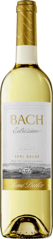 6,95 € Envio grátis | Vinho branco Bach Extrísimo Semi-seco Semi-doce Jovem D.O. Catalunya Catalunha Espanha Macabeo, Xarel·lo Garrafa 75 cl