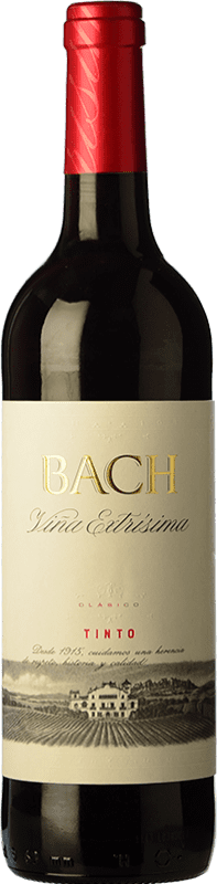 6,95 € Бесплатная доставка | Красное вино Bach Viña Extrísima молодое D.O. Catalunya Каталония Испания Tempranillo — Темпранильо, Merlot — Мерло, Cabernet Sauvignon — Каберне Совиньон 75 cl