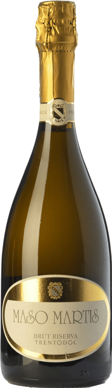 38,95 € Envoi gratuit | Vin Mousseux Blanc Maso Martis Brut Réserve D.O.C. Trento Trentin Italie Pinot Noir, Chardonnay Bouteille 75 cl