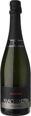 24,95 € 免费送货 | 白起泡酒 Maso Martis Demi-Sec D.O.C. Trento 特伦蒂诺 意大利 Pinot Black, Chardonnay 瓶子 75 cl
