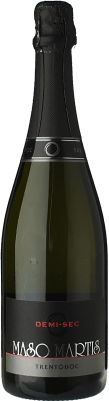 24,95 € Envio grátis | Espumante branco Maso Martis Semi-seco Semi-doce D.O.C. Trento Trentino Itália Pinot Preto, Chardonnay Garrafa 75 cl