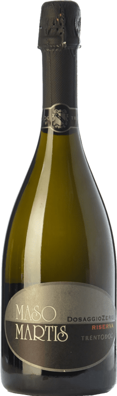37,95 € Envío gratis | Espumoso blanco Maso Martis Dosaggio Zero Reserva D.O.C. Trento Trentino Italia Pinot Negro, Chardonnay Botella 75 cl