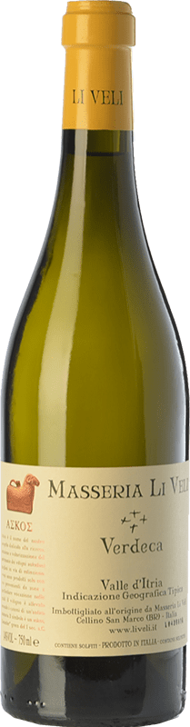 17,95 € Free Shipping | White wine Li Veli Askos Verdeca I.G.T. Valle d'Itria Puglia Italy Fiano, Verdeca Bottle 75 cl