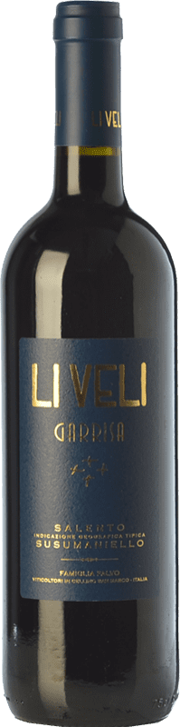 13,95 € Free Shipping | Red wine Li Veli Garrisa I.G.T. Salento Campania Italy Susumaniello Bottle 75 cl