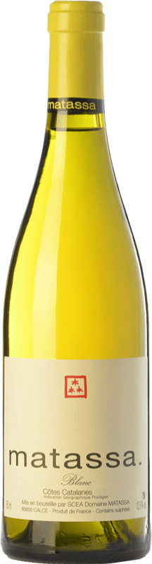 37,95 € Spedizione Gratuita | Vino bianco Domaine Matassa Blanc Crianza I.G.P. Vin de Pays Côtes Catalanes Linguadoca-Rossiglione Francia Grenache Grigia, Macabeo Bottiglia 75 cl