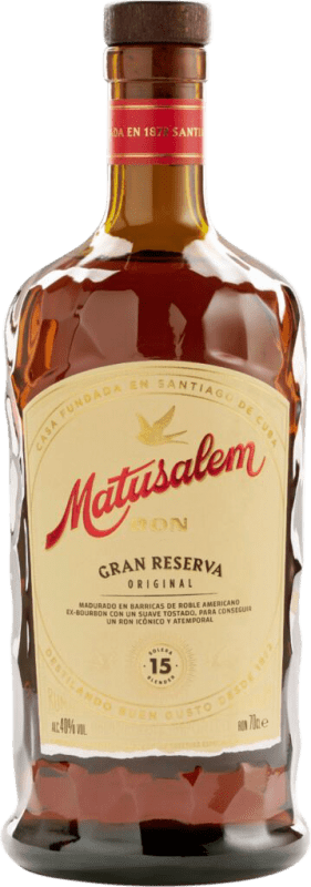 31,95 € Free Shipping | Rum Matusalem Grand Reserve Dominican Republic 15 Years Bottle 70 cl