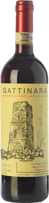 34,95 € 免费送货 | 红酒 Mauro Franchino D.O.C.G. Gattinara 皮埃蒙特 意大利 Nebbiolo 瓶子 75 cl