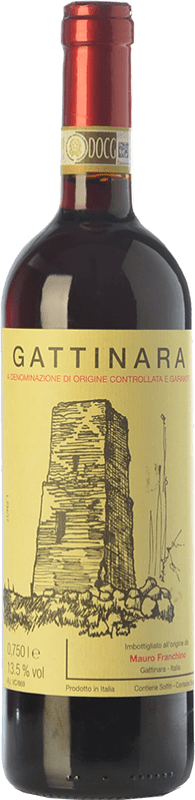 34,95 € Бесплатная доставка | Красное вино Mauro Franchino D.O.C.G. Gattinara Пьемонте Италия Nebbiolo бутылка 75 cl