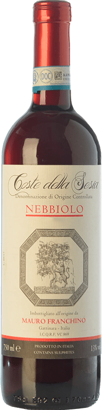 19,95 € 免费送货 | 红酒 Mauro Franchino D.O.C. Coste della Sesia 皮埃蒙特 意大利 Nebbiolo 瓶子 75 cl