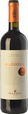 15,95 € Envío gratis | Vino tinto Mazzei Badiola I.G.T. Toscana Toscana Italia Merlot, Sangiovese Botella 75 cl