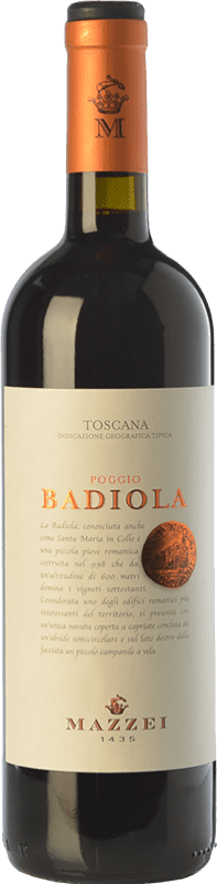 15,95 € Envio grátis | Vinho tinto Mazzei Badiola I.G.T. Toscana Tuscany Itália Merlot, Sangiovese Garrafa 75 cl