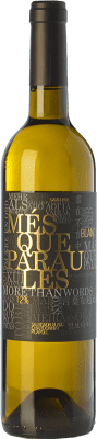 14,95 € Spedizione Gratuita | Vino bianco Més Que Paraules Blanc D.O. Catalunya Catalogna Spagna Chardonnay, Sauvignon Bianca, Picapoll Bottiglia 75 cl