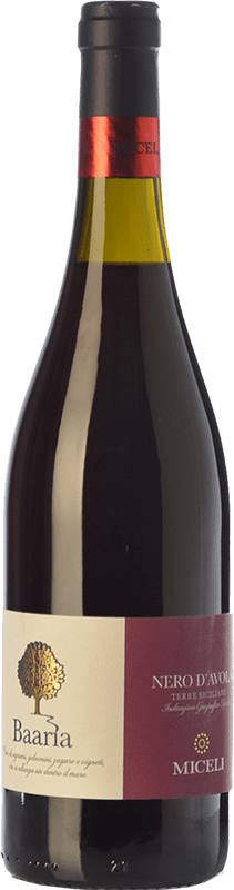 13,95 € Free Shipping | Red wine Miceli Baaria I.G.T. Terre Siciliane Sicily Italy Nero d'Avola Bottle 75 cl