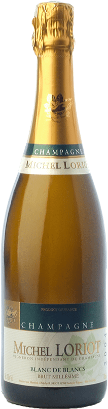 42,95 € Бесплатная доставка | Белое игристое Michel Loriot Blanc de Blancs Millésimé брют Резерв A.O.C. Champagne шампанское Франция Chardonnay бутылка 75 cl