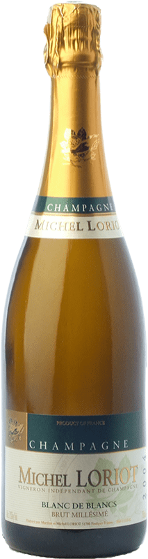 44,95 € 免费送货 | 白起泡酒 Michel Loriot Brut — 起泡酒 干型 Millésimé, Blanc de Blancs 珍藏 A.O.C. Champagne 香槟酒 法国 Chardonnay — 莎当妮 75 cl