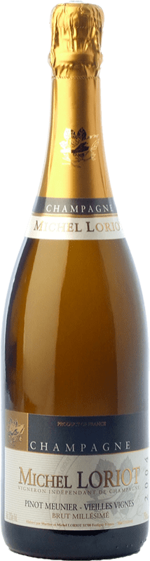 49,95 € Envio grátis | Espumante branco Michel Loriot Vieilles Vignes Millésimé Brut Reserva A.O.C. Champagne Champagne França Pinot Meunier Garrafa 75 cl