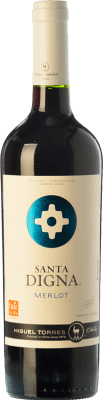 14,95 € Envío gratis | Vino tinto Miguel Torres Santa Digna Joven I.G. Valle Central Valle Central Chile Merlot Botella 75 cl