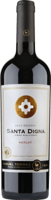 12,95 € Free Shipping | Red Wine Miguel Torres Santa Digna I.G. Valle Central Central Valley Chile Merlot 75 cl