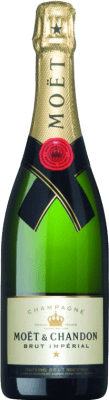 44,95 € Бесплатная доставка | Белое игристое Moët & Chandon Impérial брют Reserva A.O.C. Champagne шампанское Франция Pinot Black, Chardonnay, Pinot Meunier бутылка 75 cl