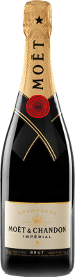 57,95 € Бесплатная доставка | Белое игристое Moët & Chandon Impérial брют Резерв A.O.C. Champagne шампанское Франция Pinot Black, Chardonnay, Pinot Meunier бутылка 75 cl
