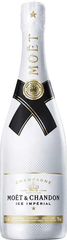 77,95 € Kostenloser Versand | Weißer Sekt Moët & Chandon Ice Impérial A.O.C. Champagne Champagner Frankreich Spätburgunder, Chardonnay, Pinot Meunier Flasche 75 cl