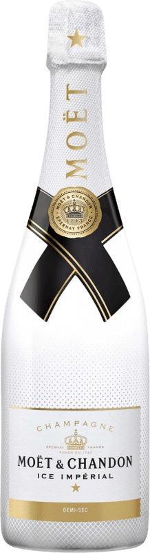 145,95 € 免费送货 | 白起泡酒 Moët & Chandon Ice Impérial A.O.C. Champagne 香槟酒 法国 Pinot Black, Chardonnay, Pinot Meunier 瓶子 Magnum 1,5 L