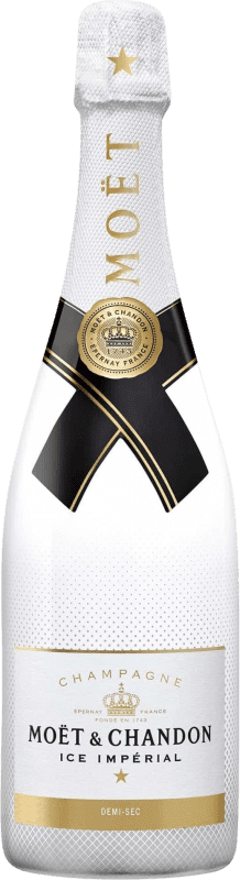 145,95 € Kostenloser Versand | Weißer Sekt Moët & Chandon Ice Impérial A.O.C. Champagne Champagner Frankreich Spätburgunder, Chardonnay, Pinot Meunier Magnum-Flasche 1,5 L