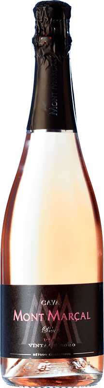 12,95 € 免费送货 | 玫瑰气泡酒 Mont Marçal 香槟 D.O. Cava 加泰罗尼亚 西班牙 Trepat 瓶子 75 cl