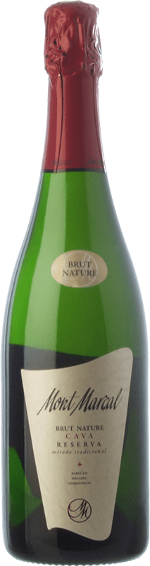 6,95 € Envío gratis | Espumoso Blanco Mont Marçal Brut Nature Reserva D.O. Cava Cataluña España Macabeo, Xarel·lo, Chardonnay, Parellada 75 cl