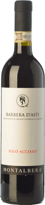 10,95 € 送料無料 | 赤ワイン Montalbera Solo Acciaio D.O.C. Barbera d'Asti ピエモンテ イタリア Barbera ボトル 75 cl