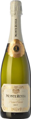 26,95 € Kostenloser Versand | Weißer Sekt Monte Rossa Prima Cuvée Brut D.O.C.G. Franciacorta Lombardei Italien Spätburgunder, Chardonnay, Weißburgunder Flasche 75 cl