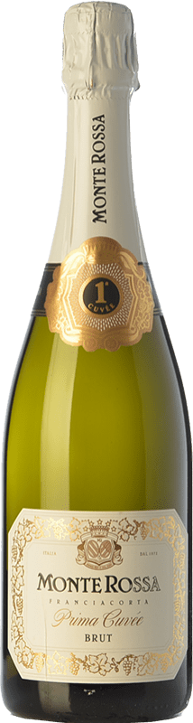 27,95 € Бесплатная доставка | Белое игристое вино Monte Rossa Prima Brut — брют Cuvée D.O.C.G. Franciacorta Ломбардии Италия Pinot Noir — Пино Нуар, Chardonnay — Шардоне, Pinot Blanc — Пино Блан 75 cl