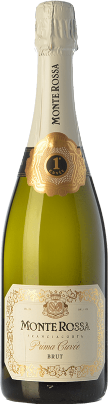 26,95 € 免费送货 | 白起泡酒 Monte Rossa Prima Cuvée 香槟 D.O.C.G. Franciacorta 伦巴第 意大利 Pinot Black, Chardonnay, Pinot White 瓶子 75 cl
