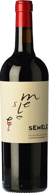 12,95 € Free Shipping | Red wine Montebaco Semele Aged D.O. Ribera del Duero Castilla y León Spain Tempranillo, Merlot Bottle 75 cl