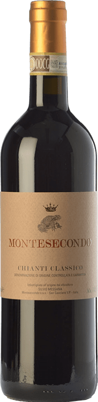 26,95 € 免费送货 | 红葡萄酒 Montesecondo 经典 D.O.C.G. Chianti 托斯卡纳 意大利 Sangiovese — 桑娇维塞, Colorino — 科洛里诺, Canaiolo — 卡奈奥洛 Eco — 生态 有机 天然 75 cl