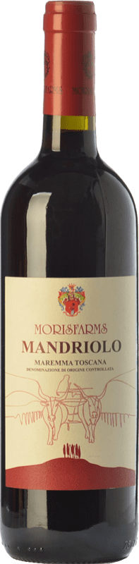 6,95 € Free Shipping | Red wine Morisfarms Mandriolo Rosso D.O.C. Maremma Toscana Tuscany Italy Syrah, Cabernet Sauvignon, Sangiovese, Petit Verdot Bottle 75 cl