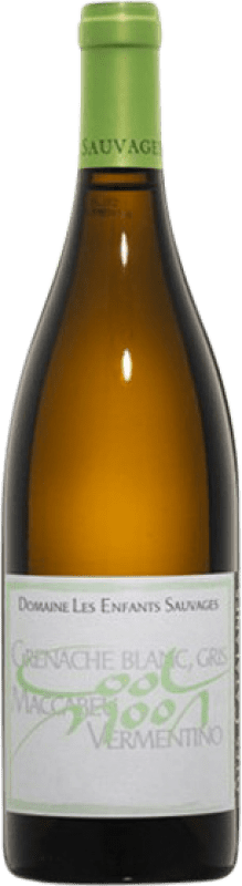 24,95 € Бесплатная доставка | Белое вино Les Enfants Sauvages Cool Moon I.G.P. Vin de Pays Côtes Catalanes Лангедок-Руссильон Франция Garnacha — Гренаш, Macabeo — Макабео, Vermentino — Верментино Eco — Эко Био Органический 75 cl