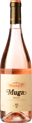 14,95 € 免费送货 | 玫瑰酒 Muga 年轻的 D.O.Ca. Rioja 拉里奥哈 西班牙 Tempranillo, Grenache, Viura 瓶子 75 cl