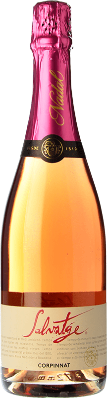 25,95 € Spedizione Gratuita | Spumante rosato Nadal Salvatge Rosat Riserva D.O. Cava Catalogna Spagna Pinot Nero Bottiglia 75 cl