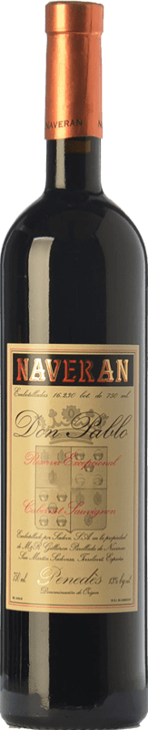 10,95 € Envío gratis | Vino tinto Naveran Don Pablo Excepcional Reserva D.O. Penedès Cataluña España Cabernet Sauvignon Botella 75 cl
