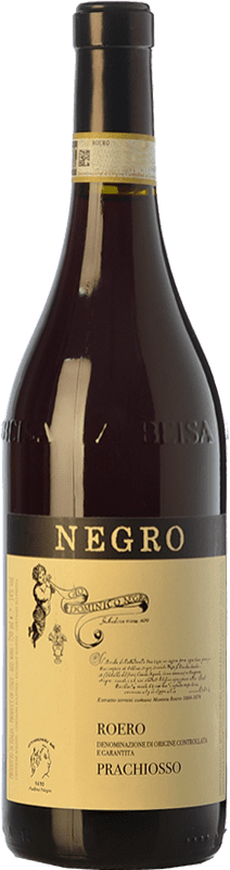 27,95 € Kostenloser Versand | Rotwein Negro Angelo Prachiosso D.O.C.G. Roero Piemont Italien Nebbiolo Flasche 75 cl