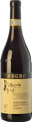 39,95 € Envio grátis | Vinho Tinto Negro Angelo Sudisfà Reserva D.O.C.G. Roero Piemonte Itália Nebbiolo 75 cl
